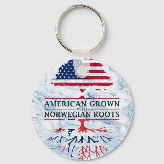 Porte-clés American Grosse avec des racines norvégiennes styl (Recto)