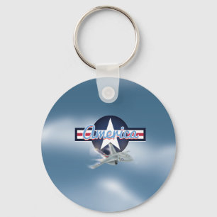 Porte-clés American Jet Air Force