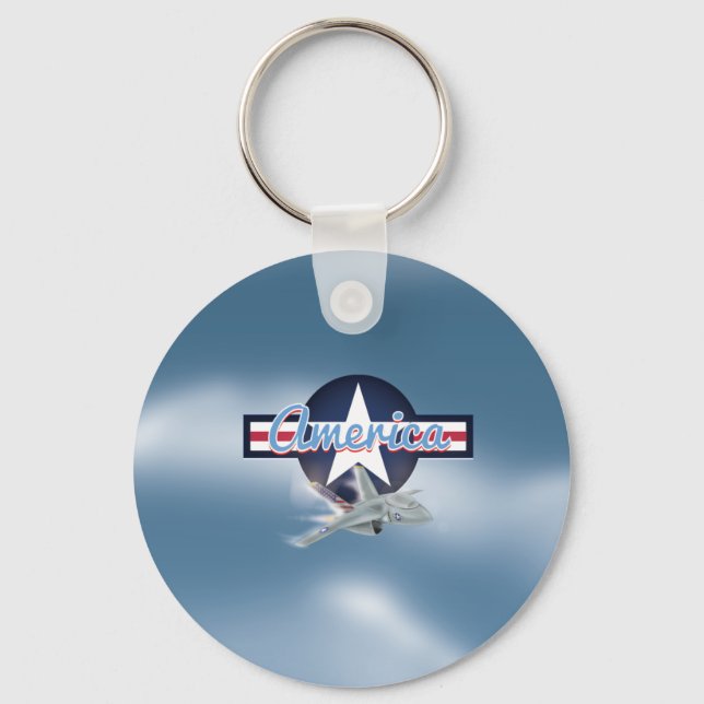 Porte-clés American Jet Air Force (Recto)