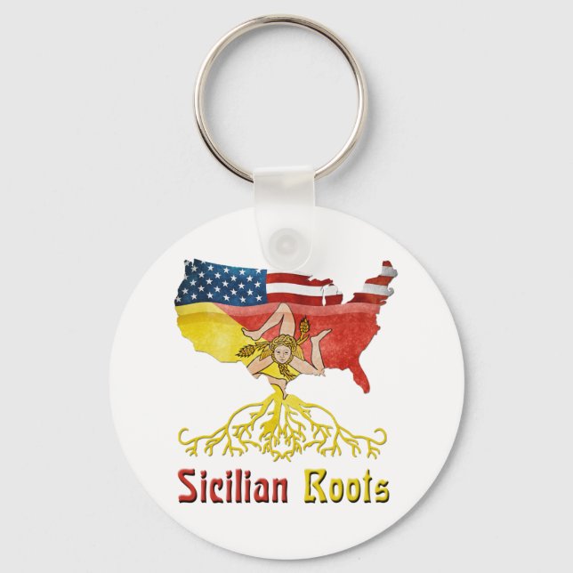 Porte-clés American Sicilian Roots Keyring (Recto)