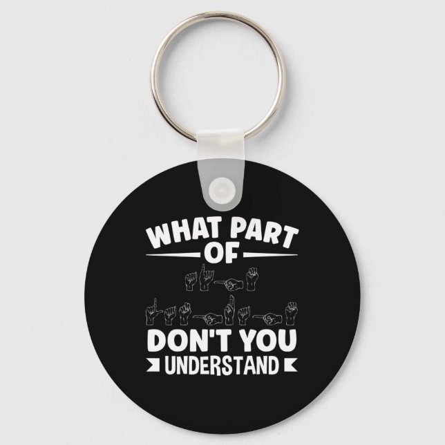 Porte-clés American Sing Language ASL Enseignant ASL Alphabet (Recto)