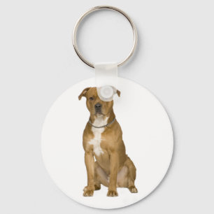 Porte-clés American Staffordshire Terrier Puppy Dog Keychain