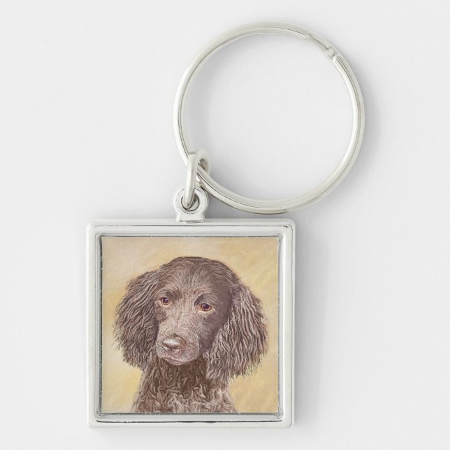 Porte-clés American Water Spaniel Peinture - Original Dog Art (Devant)