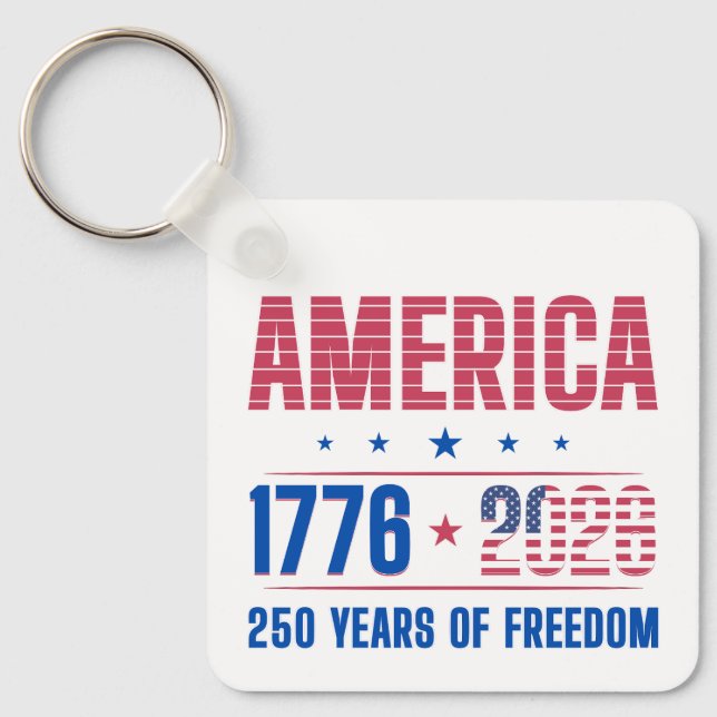 Porte-clés AMÉRIQUE 1776 2026 250 ans de liberté  (Recto)