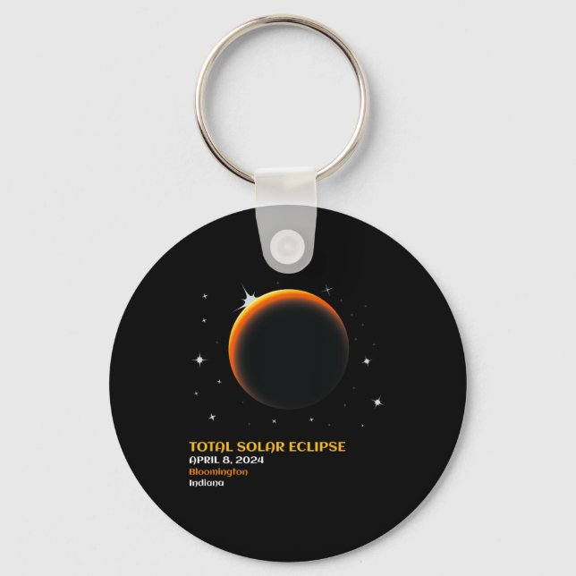 Porte-clés Amérique Totalité 04 08 24 Total Éclipse Solaire 2 (Recto)