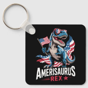 Porte-clés Amerisaurus T Rex Dinosaure 4 Juillet États-Unis A