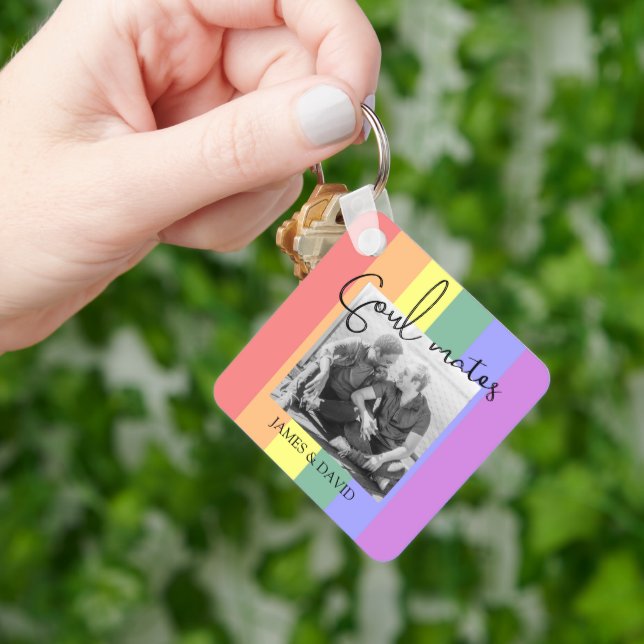 Porte-clés Âmes sœurs modernes LGBT Photo (main)