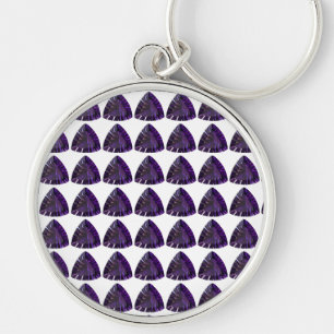 Porte-clés Amethyst Gemstone, Février Birthstone, Purple