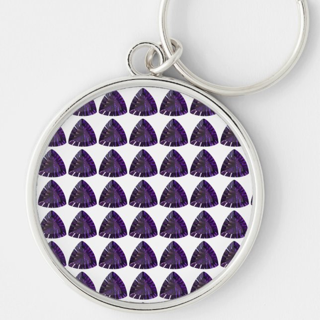 Porte-clés Amethyst Gemstone, Février Birthstone, Purple (Devant)