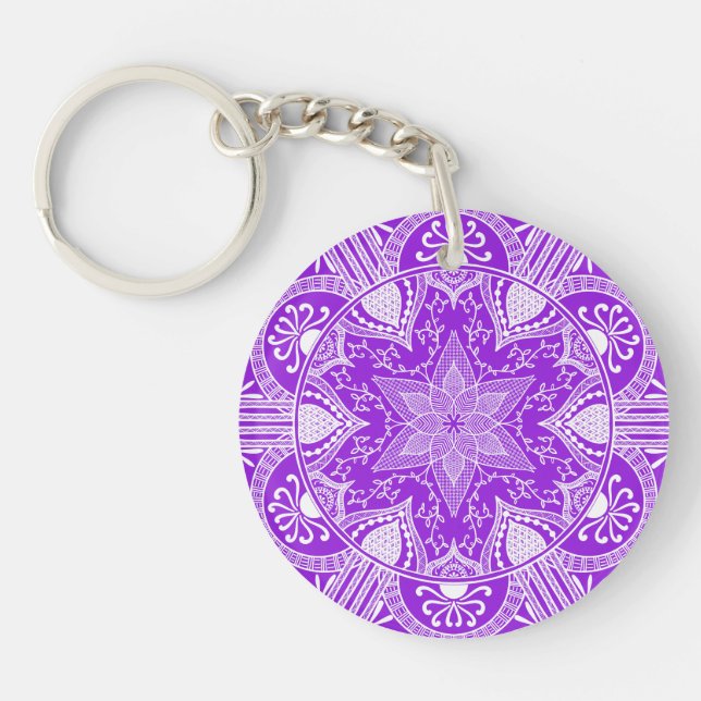 Porte-clés Amethyst Mandala (Devant)