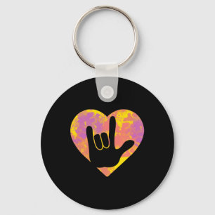 Porte-clés Ami Cute American Sign Language Pride Sourd Awar