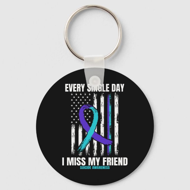 Porte-clés Ami Prévention du suicide Drapeau américain (Recto)