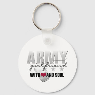 Porte-clés Amie d'armée avec le coeur et l'âme