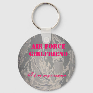 Porte-clés Amie de l'Armée de l'Air, j'aime le mon…