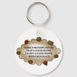 Porte-clés Amis avec du chocolat