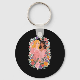 Porte-clés Amitié entre filles fleurit ensemble Sœurure Lau