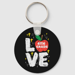 Porte-clés Amour 4e année Apple quatrième premier jour d'écol