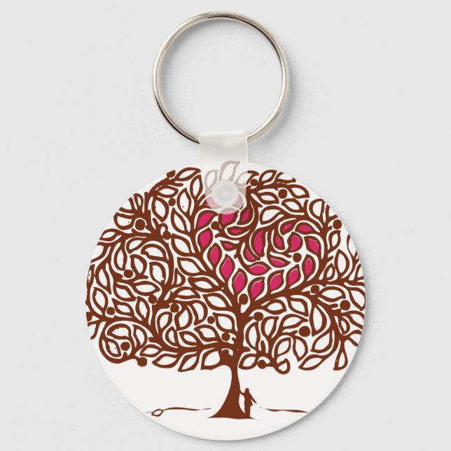 Porte-clés Amour Arbre (Recto)