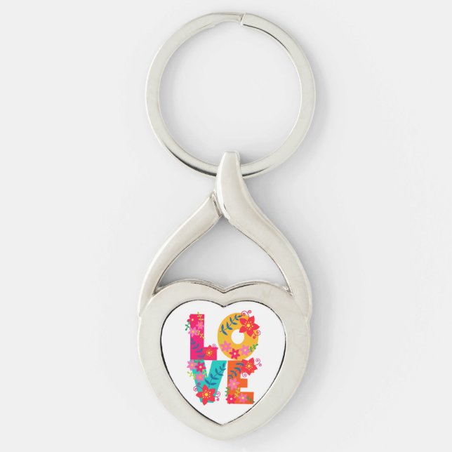 Porte-clés Amour arc-en-ciel (Devant)