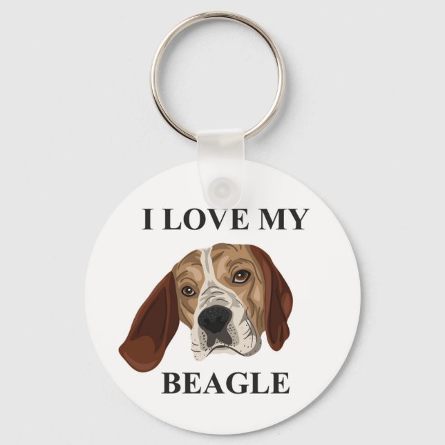 Porte-clés Amour beagle (Recto)