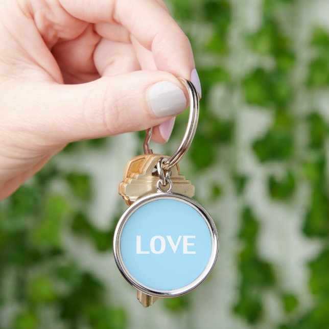 Porte-clés Amour - bleu clair porte - clé (main)