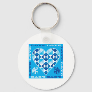 Porte-clés Amour (Bleu Diamant)