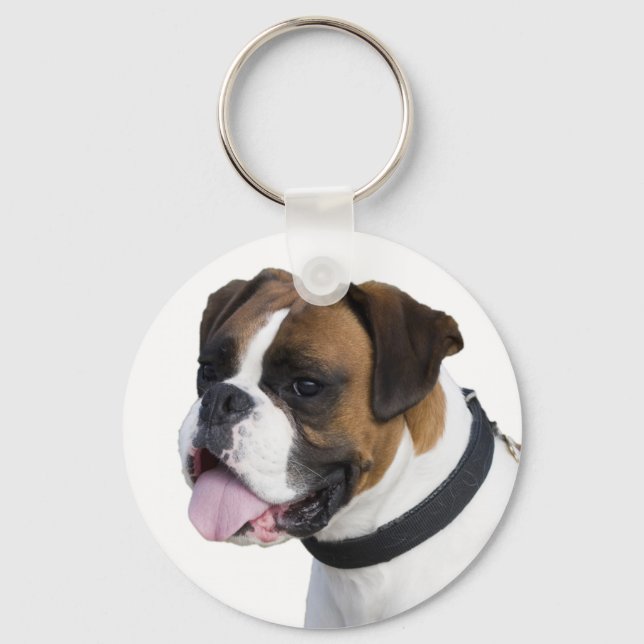 Porte-clés Amour Chien Boxer Chiot (Recto)