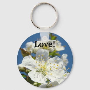 Porte-clés Amour Ciel Bleu Cerisiers en Fleurs