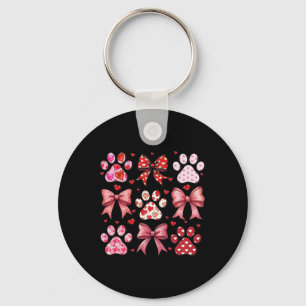 Porte-clés Amour Coeur Chien Empreinte De Patte Coquette Esth