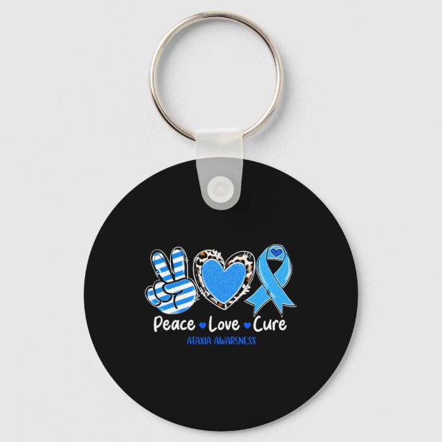 Porte-clés Amour Cure Ataxia Sensibilisation Cadeaux 1 (Recto)