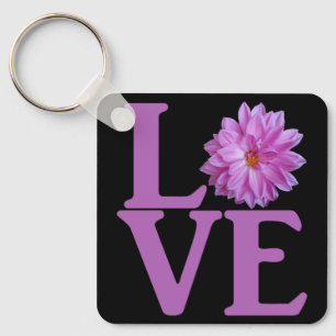 Porte-clés Amour Dahlia Lavande Classique