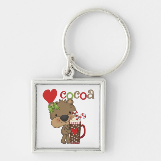 Porte-clés Amour de cacao d'ours de fille (Devant)