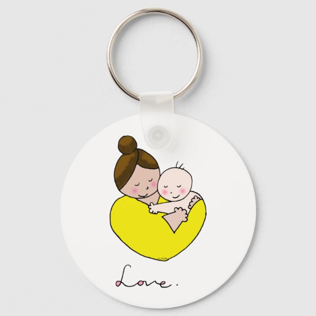 Porte-clés amour de maman et bébé (Recto)
