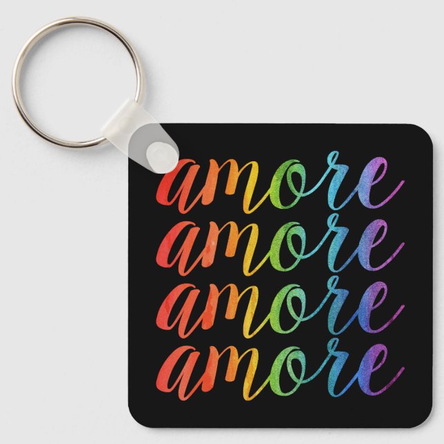 Porte-clés Amour en arcs-en-ciel (Recto)