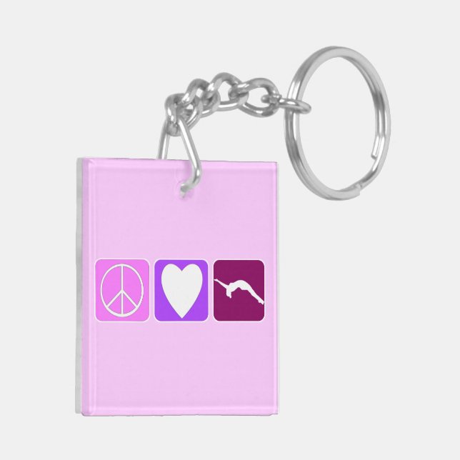 Porte-clés Amour et dégringolade de paix (Dos gauche)