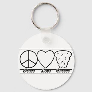 Porte-clés Amour et fromage de paix