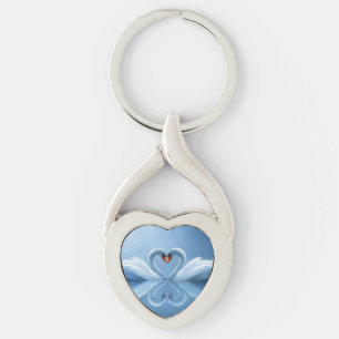 Porte-clés Amour éternel de cygne
