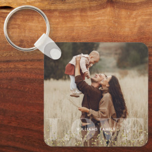 Porte-clés Amour Étincelant Photo Personnalisée