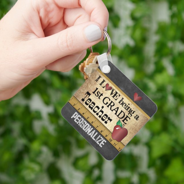 Porte-clés Amour Etre un enseignant de 1ère année (main)