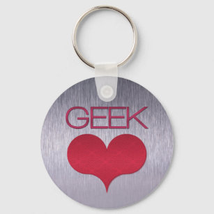 Porte-clés Amour geek (Coeur) Porte - clé, Rose foncé
