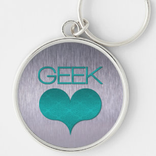 Porte-clés Amour geek (Coeur) Porte - clé, Turquoise