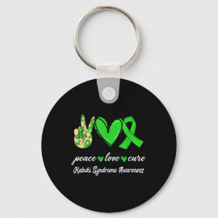 Porte-clés Amour Hopie Ruban Verts Sensibilisation au Syndrom