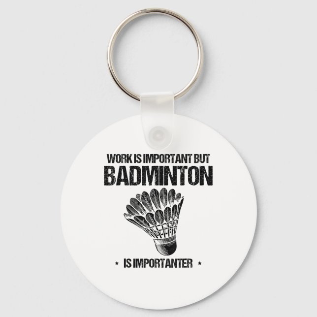 Porte-clés Amour Joueur Badminton Amour Shuttle Design (Recto)