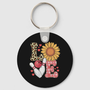 Porte-clés Amour Léopard Tournesol Bowling Saint-Valentin Bow