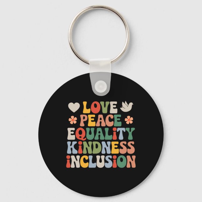 Porte-clés Amour Paix Diversité Inclusion Égalité Histoire de (Recto)
