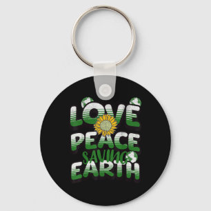 Porte-clés Amour Paix Terre Protection de l'environnement Ter