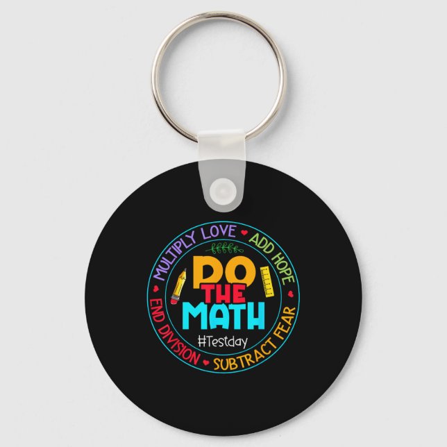Porte-clés Amour Positif Espoir Peur Faites Le Test De Mathém (Recto)