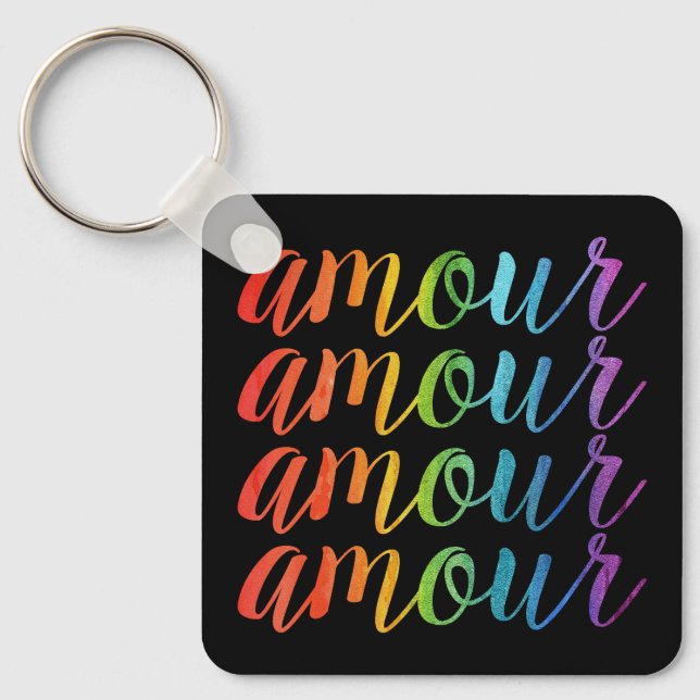 Porte-clés Amour sous les arcs-en-ciel (Recto)