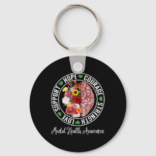 Porte-clés Amour Soutien Espérer Courage Force Santé mentale