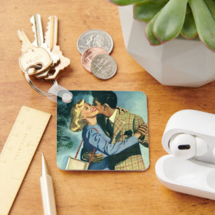 Porte-clés Amour vintage et romance, Danse de Noël